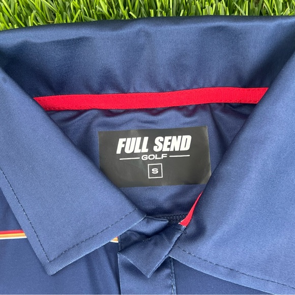 FULL SEND MINI STRIPE POLO - NAVY - NELK BOYS 🔥 SIZE SMALL - Picture 3 of 5